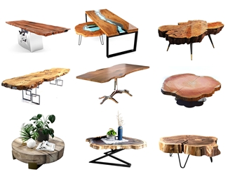现代朽木纯木桌子