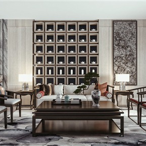 新中式 沙发茶几组合