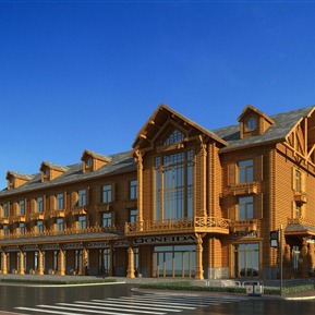 欧式 酒店建筑 假日酒店会所会议中心温泉