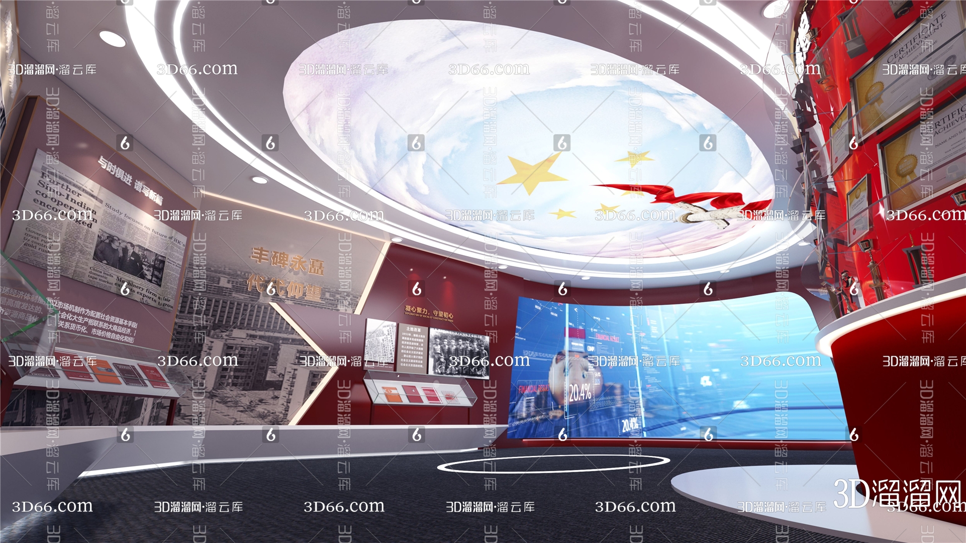 【展厅3D模型下载】-展厅3D模型素材下载_3D溜溜网-花瓣网