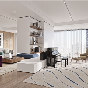 现代 客餐厅 极简客餐厅