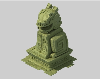 中式石狮子雕塑