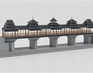 新中式三江风雨桥