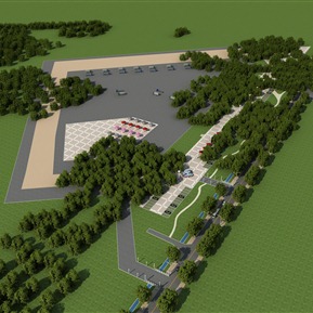 现代 鸟瞰图 景观