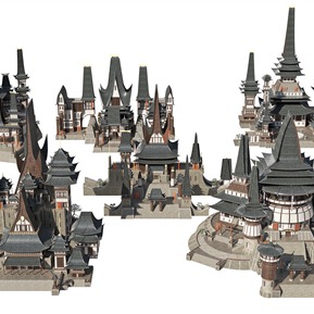 中式 古建 古建神庙建筑