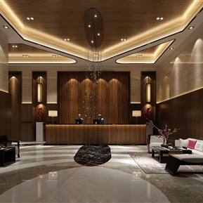 新中式 大厅 酒店大堂