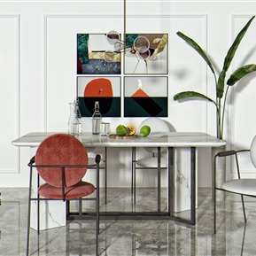 现代 餐桌椅组合 餐桌椅