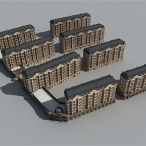 欧式 住宅区 住宅鸟瞰