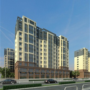 现代 商业楼 商业办公楼沿街