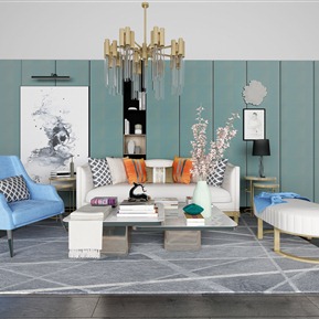 现代 沙发茶几组合