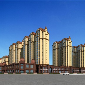 欧式 住宅区 住宅沿街