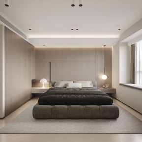 现代 卧室 主卧室