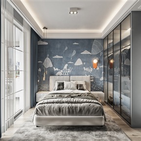 现代 卧室 儿童房