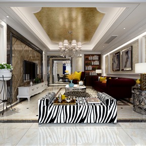 轻奢 客厅 客餐厅