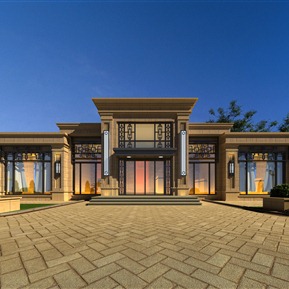 新中式 售楼处建筑 售楼处