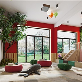 现代 娱乐室 儿童活动区