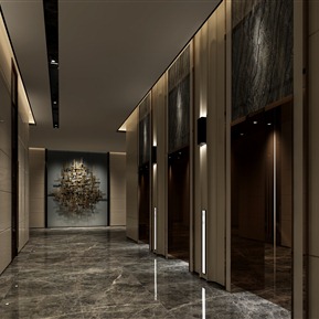 现代 电梯厅 电梯间