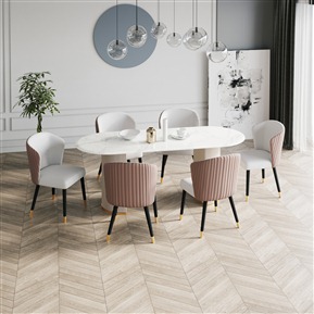 轻奢 餐桌椅组合 餐桌椅