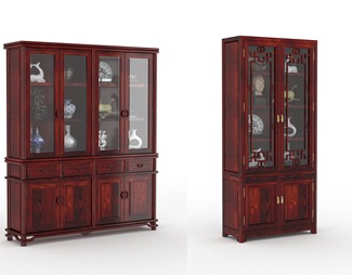 中式木质装饰柜子