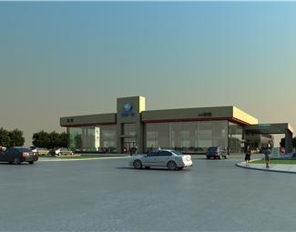 现代4s店建筑外观