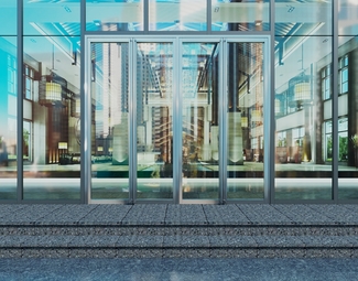 现代钢化玻璃门