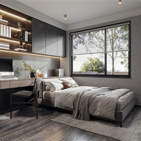 现代 卧室 主卧室