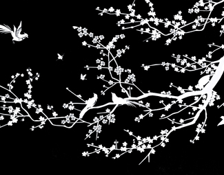 民族风黑白贴图树影贴图下载