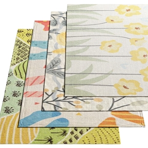 现代 方形地毯 布艺绒毛地毯