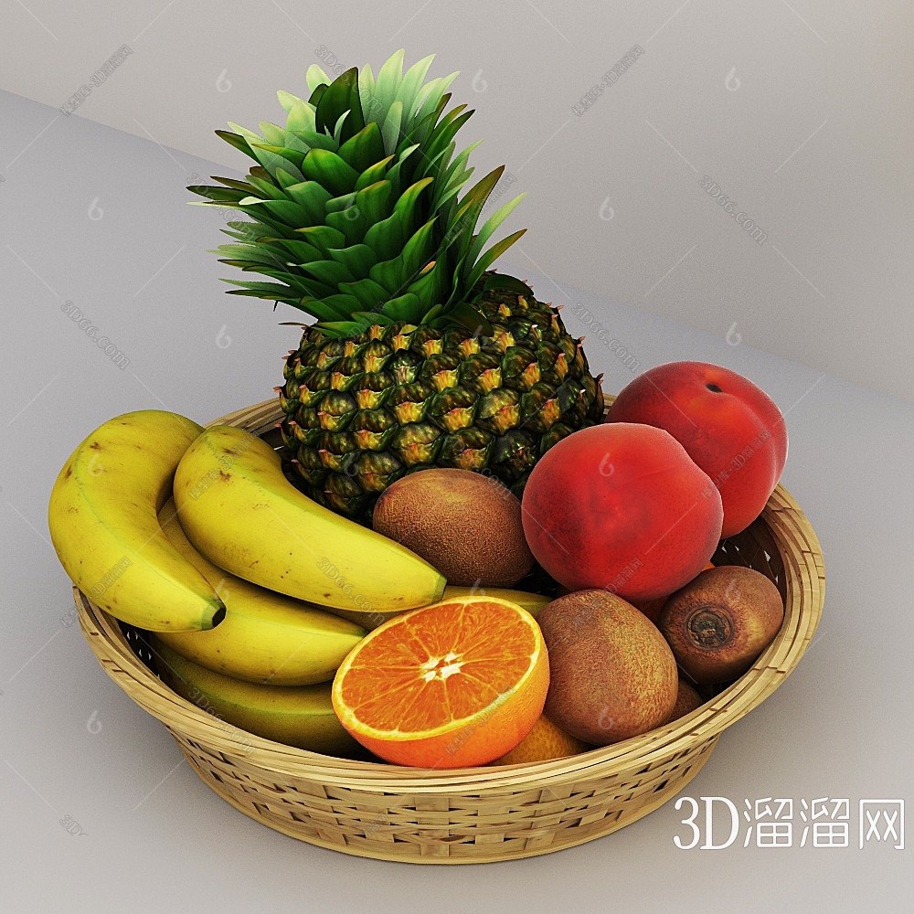 现代新鲜水果3d模型下载