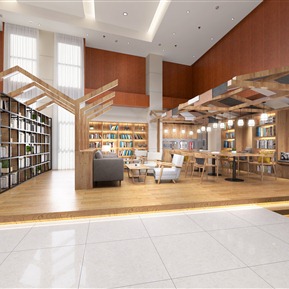 北欧 书店 书吧 书架 吊灯 沙发 休闲椅 摆件 饰品