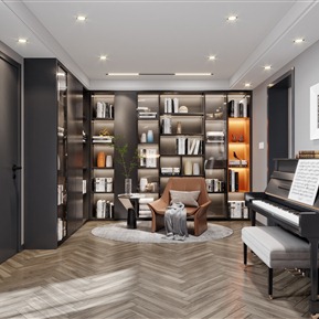 现代 客厅 客厅休息区