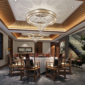 新中式 包间 餐饮包厢