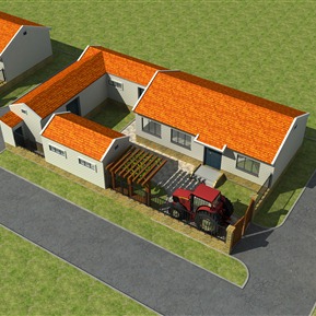 现代 房子 农家院