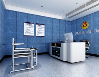 现代警务室背景墙