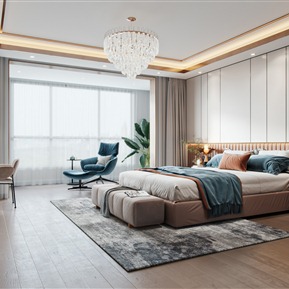 轻奢 卧室 主卧室