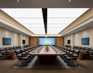 现代多媒体会议室3d模型下载-3d溜溜网