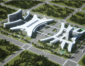 现代中医院建筑外观
