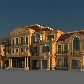 欧式 建筑 的会所售楼处