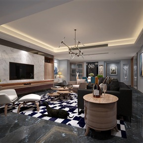 北欧 客厅 客餐厅