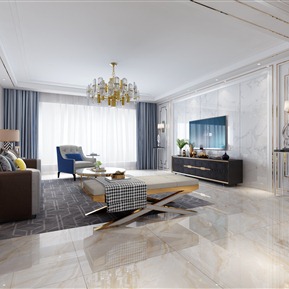 现代 客厅 客餐厅