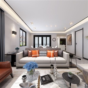 现代 客厅 客餐厅