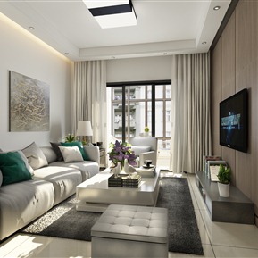 现代 客厅 客厅沙发茶几组合