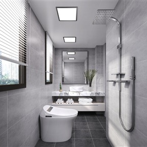 现代 卫生间 洗手台盆 花洒 智能马桶 摆件