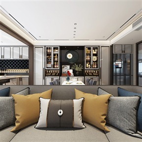 新中式 客餐厅 客厅餐厅