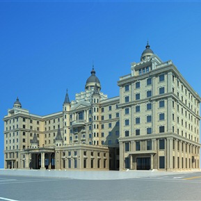 欧式 酒店建筑 商务酒店