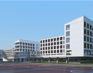 现代宿舍建筑效果图