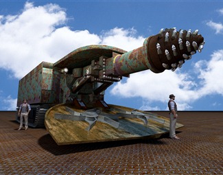 现代采煤机3d模型