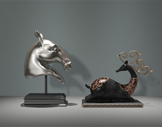 现代动物雕塑摆件