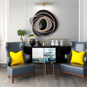 后现代 玄关柜 休闲椅装饰柜装饰品组合