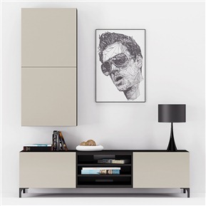 现代 电视柜 简约电视柜陈设品组合